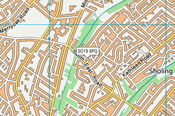 SO19 8PQ map - OS VectorMap District (Ordnance Survey)