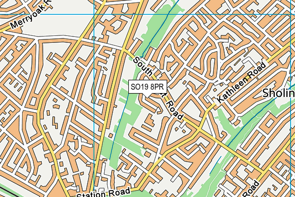 SO19 8PR map - OS VectorMap District (Ordnance Survey)