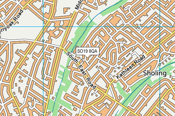 SO19 8QA map - OS VectorMap District (Ordnance Survey)