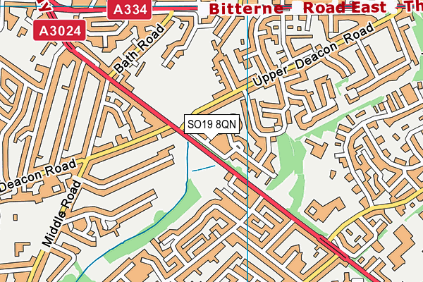 SO19 8QN map - OS VectorMap District (Ordnance Survey)