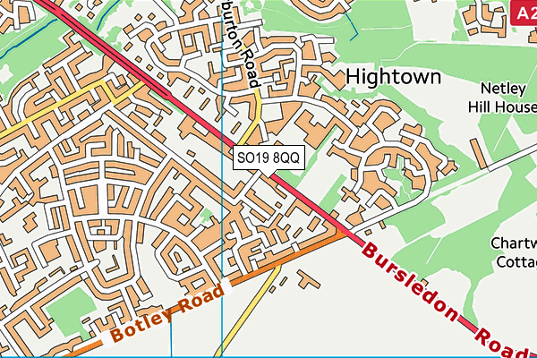 SO19 8QQ map - OS VectorMap District (Ordnance Survey)