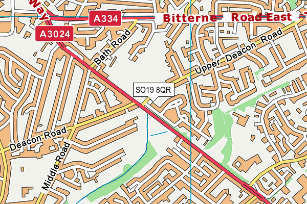SO19 8QR map - OS VectorMap District (Ordnance Survey)