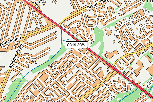 SO19 8QW map - OS VectorMap District (Ordnance Survey)