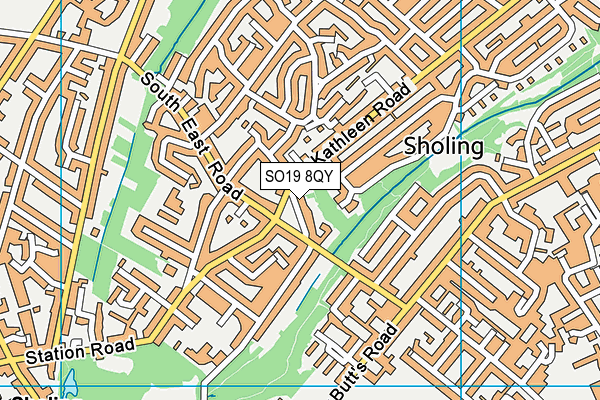 SO19 8QY map - OS VectorMap District (Ordnance Survey)
