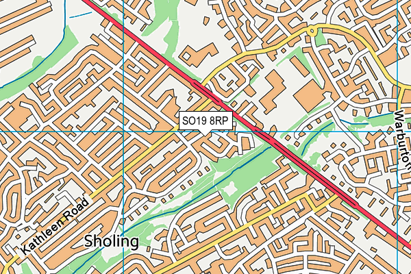 SO19 8RP map - OS VectorMap District (Ordnance Survey)