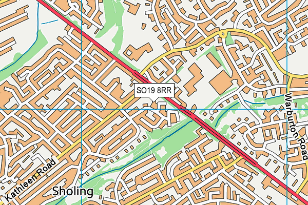 SO19 8RR map - OS VectorMap District (Ordnance Survey)