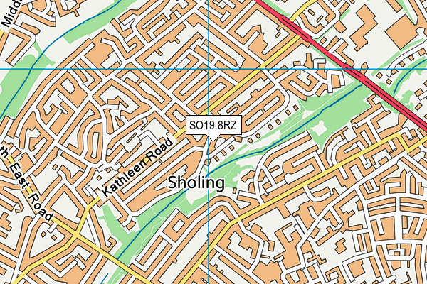 SO19 8RZ map - OS VectorMap District (Ordnance Survey)