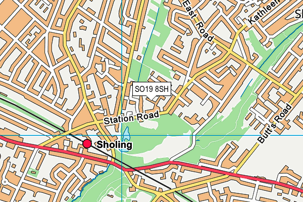 SO19 8SH map - OS VectorMap District (Ordnance Survey)