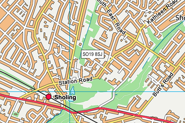 SO19 8SJ map - OS VectorMap District (Ordnance Survey)