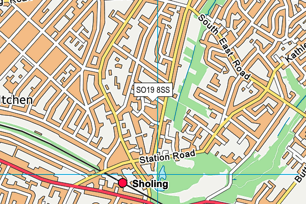 SO19 8SS map - OS VectorMap District (Ordnance Survey)