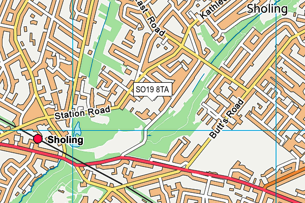 SO19 8TA map - OS VectorMap District (Ordnance Survey)