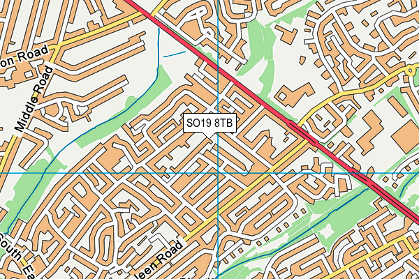SO19 8TB map - OS VectorMap District (Ordnance Survey)