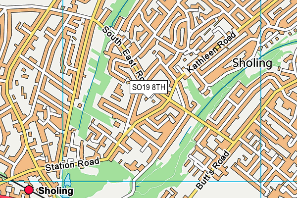 SO19 8TH map - OS VectorMap District (Ordnance Survey)
