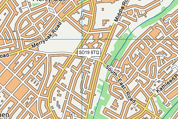 SO19 8TQ map - OS VectorMap District (Ordnance Survey)