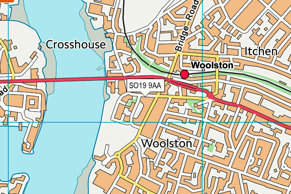 SO19 9AA map - OS VectorMap District (Ordnance Survey)