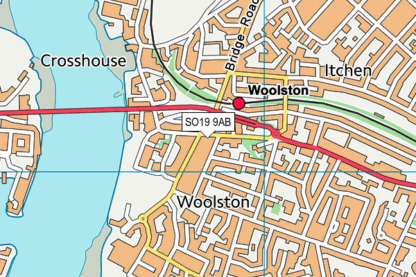 SO19 9AB map - OS VectorMap District (Ordnance Survey)