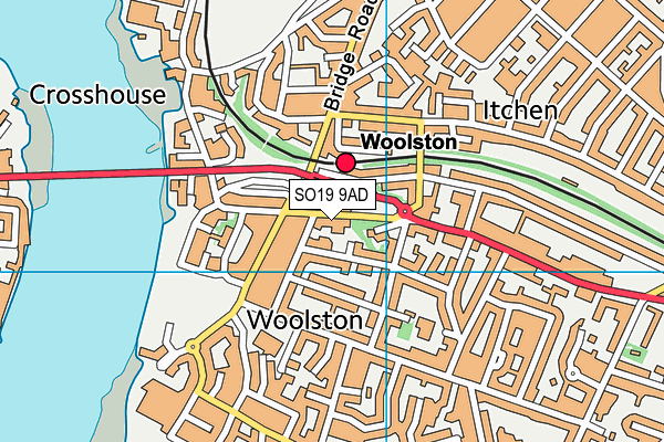 SO19 9AD map - OS VectorMap District (Ordnance Survey)