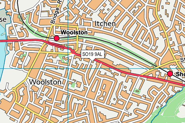 SO19 9AL map - OS VectorMap District (Ordnance Survey)