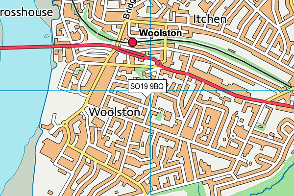 SO19 9BQ map - OS VectorMap District (Ordnance Survey)