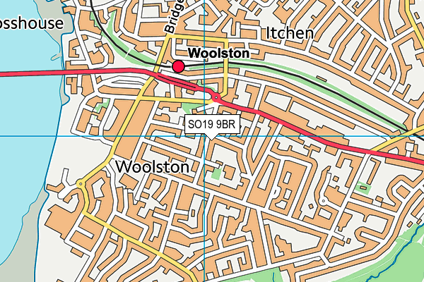 SO19 9BR map - OS VectorMap District (Ordnance Survey)