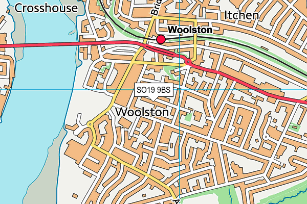 SO19 9BS map - OS VectorMap District (Ordnance Survey)