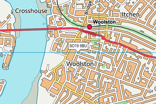 SO19 9BU map - OS VectorMap District (Ordnance Survey)