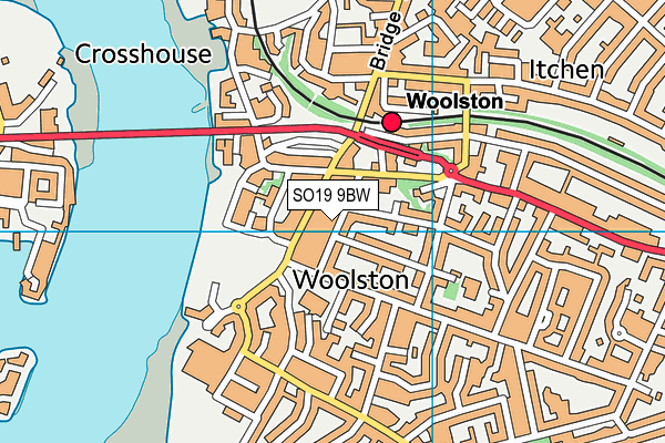 SO19 9BW map - OS VectorMap District (Ordnance Survey)