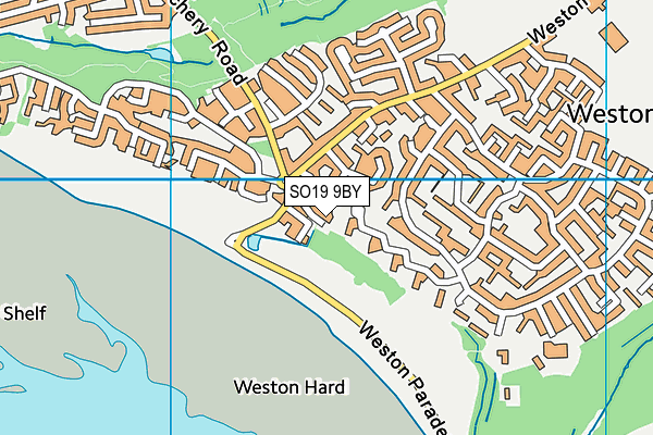 SO19 9BY map - OS VectorMap District (Ordnance Survey)