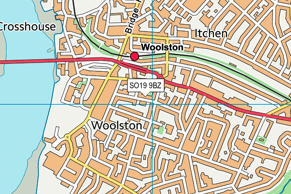 SO19 9BZ map - OS VectorMap District (Ordnance Survey)