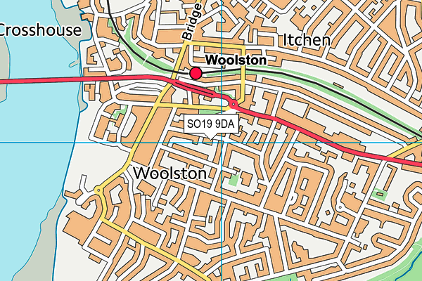 SO19 9DA map - OS VectorMap District (Ordnance Survey)