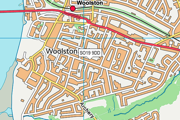 SO19 9DD map - OS VectorMap District (Ordnance Survey)