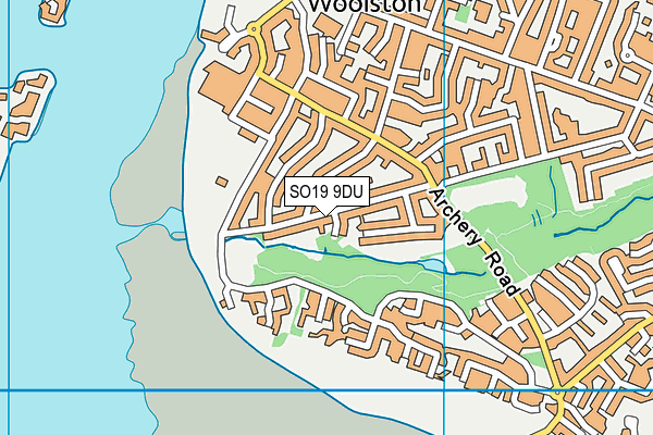 SO19 9DU map - OS VectorMap District (Ordnance Survey)