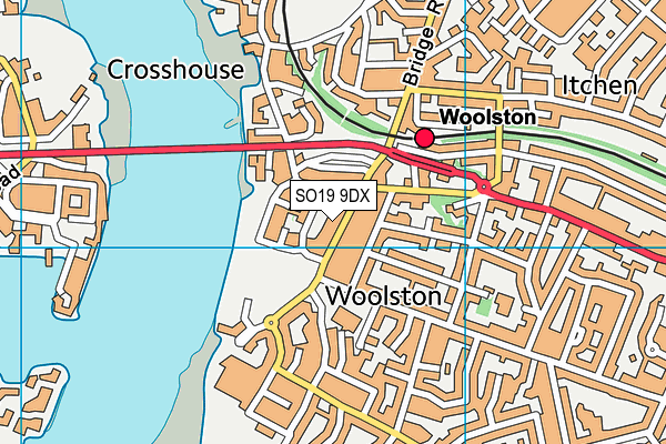 SO19 9DX map - OS VectorMap District (Ordnance Survey)