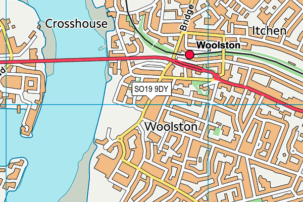 SO19 9DY map - OS VectorMap District (Ordnance Survey)