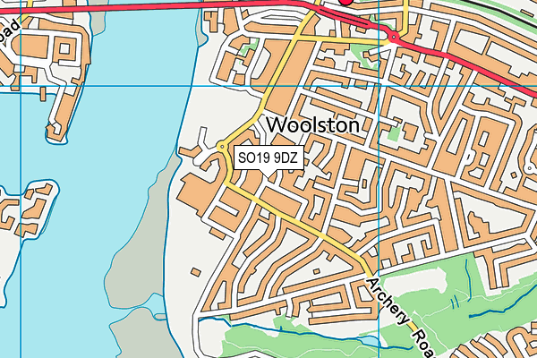 SO19 9DZ map - OS VectorMap District (Ordnance Survey)