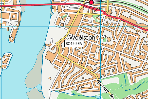 SO19 9EA map - OS VectorMap District (Ordnance Survey)
