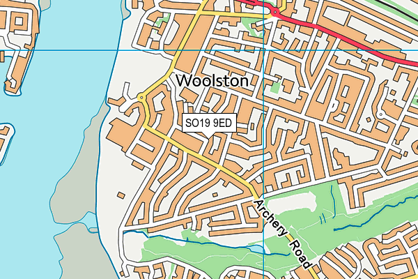SO19 9ED map - OS VectorMap District (Ordnance Survey)