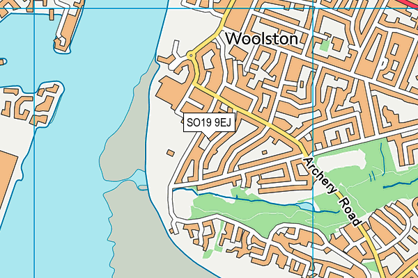 SO19 9EJ map - OS VectorMap District (Ordnance Survey)