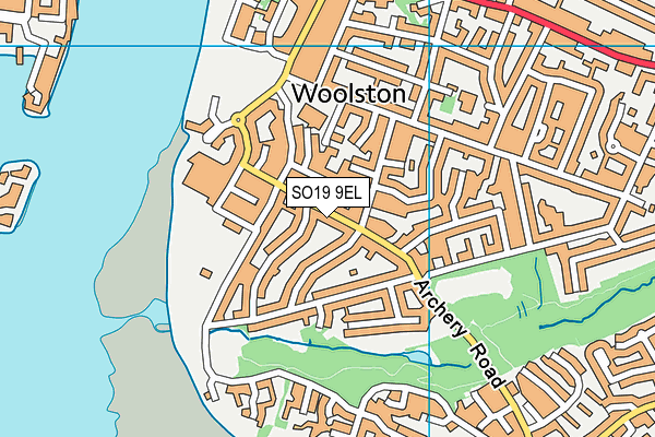 SO19 9EL map - OS VectorMap District (Ordnance Survey)