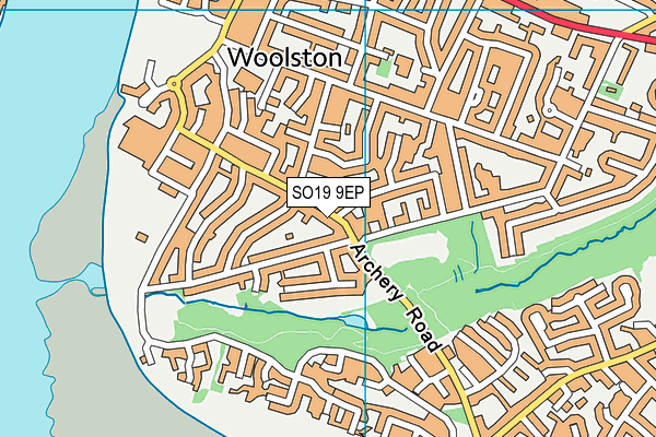 SO19 9EP map - OS VectorMap District (Ordnance Survey)