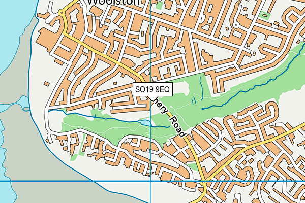 SO19 9EQ map - OS VectorMap District (Ordnance Survey)
