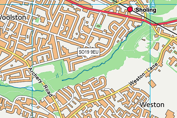 SO19 9EU map - OS VectorMap District (Ordnance Survey)