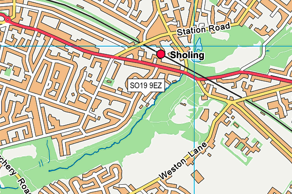 SO19 9EZ map - OS VectorMap District (Ordnance Survey)