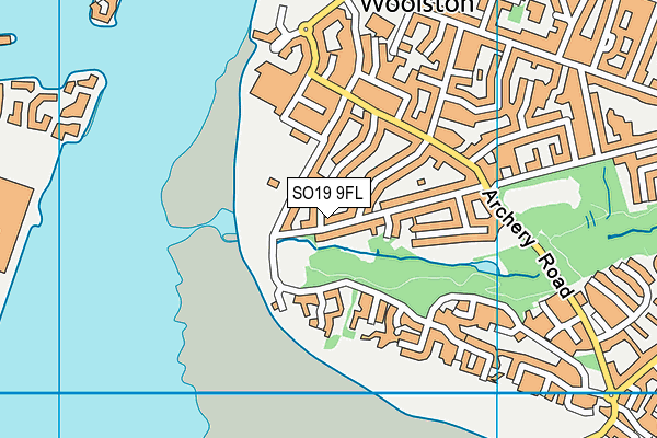 SO19 9FL map - OS VectorMap District (Ordnance Survey)