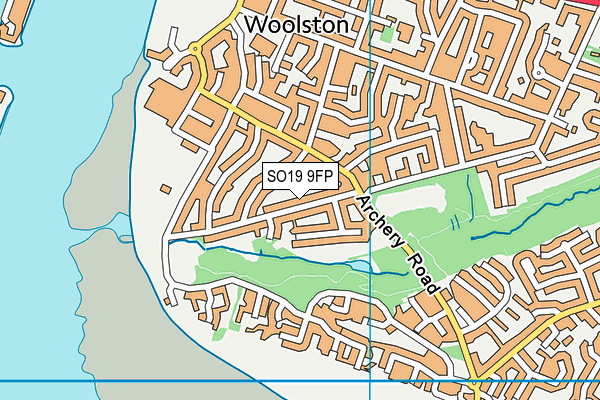 SO19 9FP map - OS VectorMap District (Ordnance Survey)