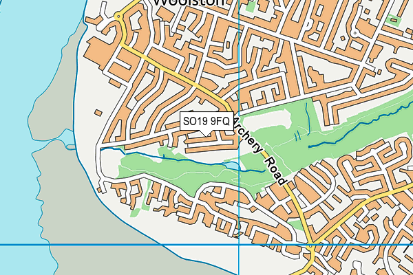 SO19 9FQ map - OS VectorMap District (Ordnance Survey)