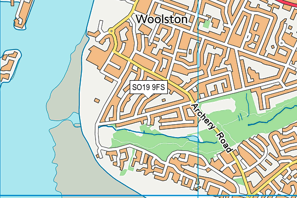 SO19 9FS map - OS VectorMap District (Ordnance Survey)