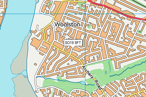 SO19 9FT map - OS VectorMap District (Ordnance Survey)