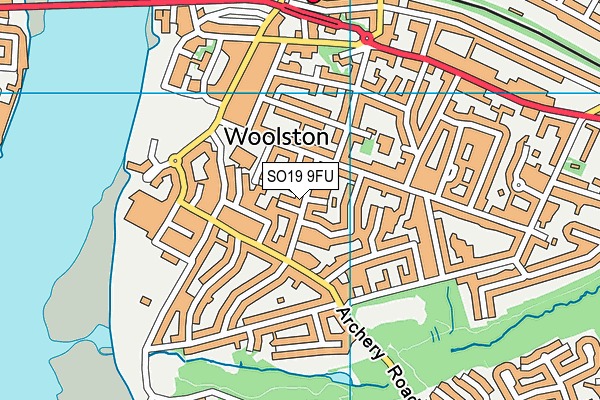 SO19 9FU map - OS VectorMap District (Ordnance Survey)