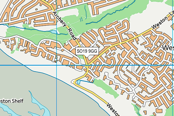 SO19 9GG map - OS VectorMap District (Ordnance Survey)